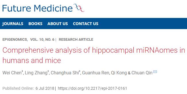 Comprehensive analysis of hippocampal miRNAomes in humans and mice.